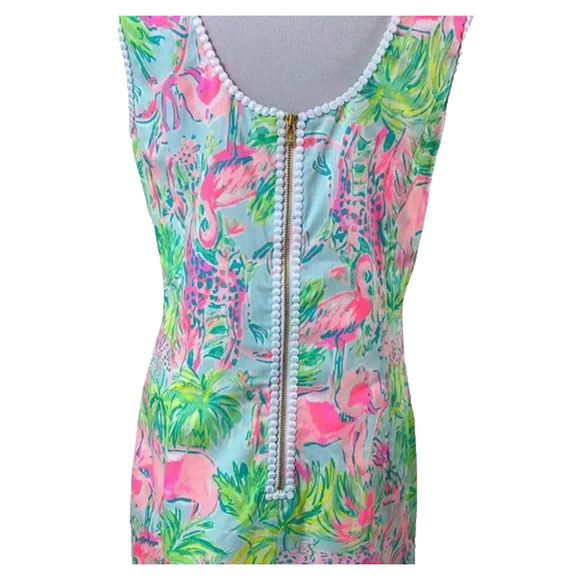 NWT Lilly Pulitzer Mila Shift Dress Sea Salt Blue on Parade 29750 Wildlife 16 XL - Picture 6 of 11